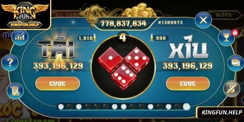 Mini game tài xỉu online được tái hiện với không gian sinh động